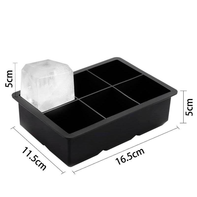 Bacs à glaçons six cavités sans couvercle Noir