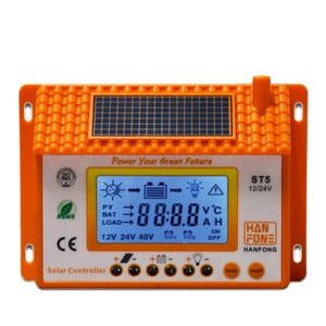 20A interruptor automático manual <span class=keywords><strong>pwm</strong></span> 12 volt 20 30 amp controlador de carga solar com retroiluminação azul controlador de carga solar híbrido