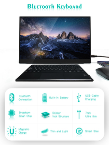 Wireless Flexible Blue-tooth 3.0 Mini <strong>Keyboard</strong> and Mouse <strong>With</strong> Touchpad <strong>for</strong> <strong>Raspberry</strong> <strong>Pi</strong> Tablets Laptops Android Monitor Tactil