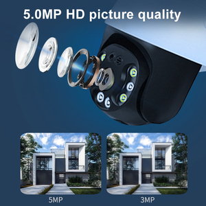 Z 5MP เลนส์ startlight IP66ตรวจจับการเคลื่อนไหวด้วยเสียงแบบสองทิศทางกันน้ำได้มองเห็นในเวลากลางคืนระบบเสียงสองทางปรับเอียงได้กลางแจ้งกล้อง Wi-Fi - Product Image 4