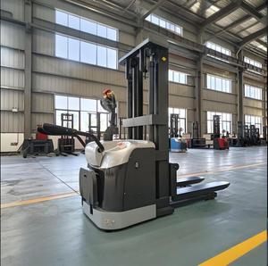 Fully Electric New 2 Ton Battery Stacker with Small Semi-<strong>Automatic</strong> <strong>Loading</strong> <strong>Unloading</strong> Hydraulic Lift Stacker Truck