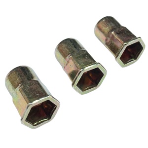 M6 m8 sınıf sınıf 4.8 8.8 10.9 12.9 Gal karbon çelik sarı mavi beyaz çinko kaplama çift Hex havşa düz başlı perçin somun - Product Image 5