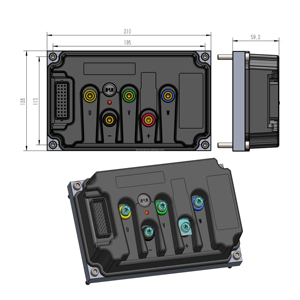 Контроллер 72V 96V 330A Max 700A для двигателя 27000W Интеллектуальный Контроллер программирования отладки PMSM DC Motor Controller - Product Image 3
