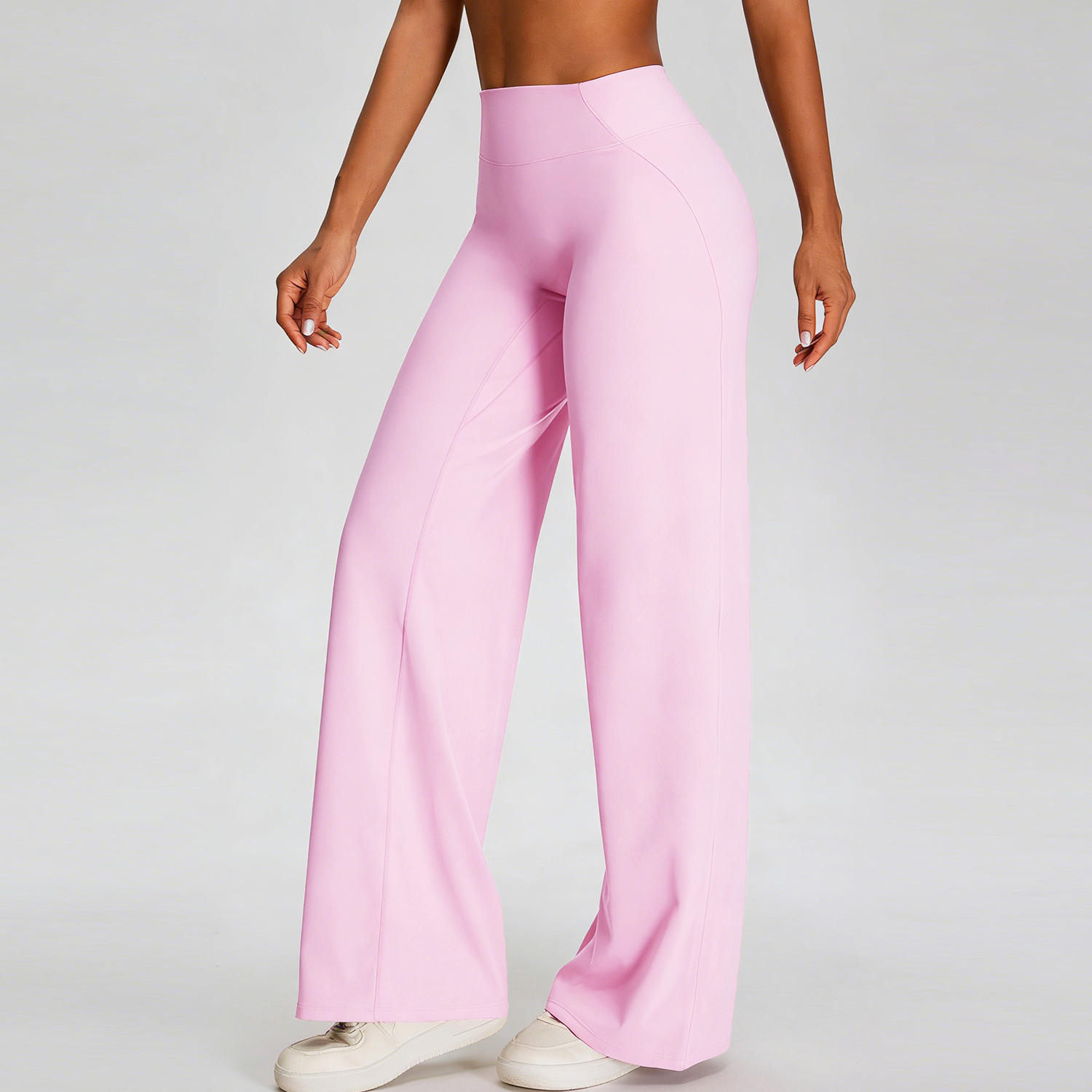 pink flare pants-1