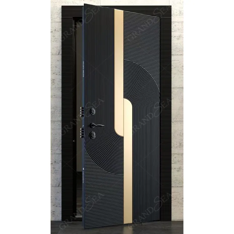 Американская современная пуленепробиваемая входная дверь, сверхпрочные наружные охранные стальные двери, пуленепробиваемая наружная дверь