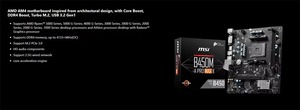 Msi B450M-A פרו מקס ii ii M-ATA המחשב תומך מעבדי cpu סדרת Aam4 32Gb לוח האם