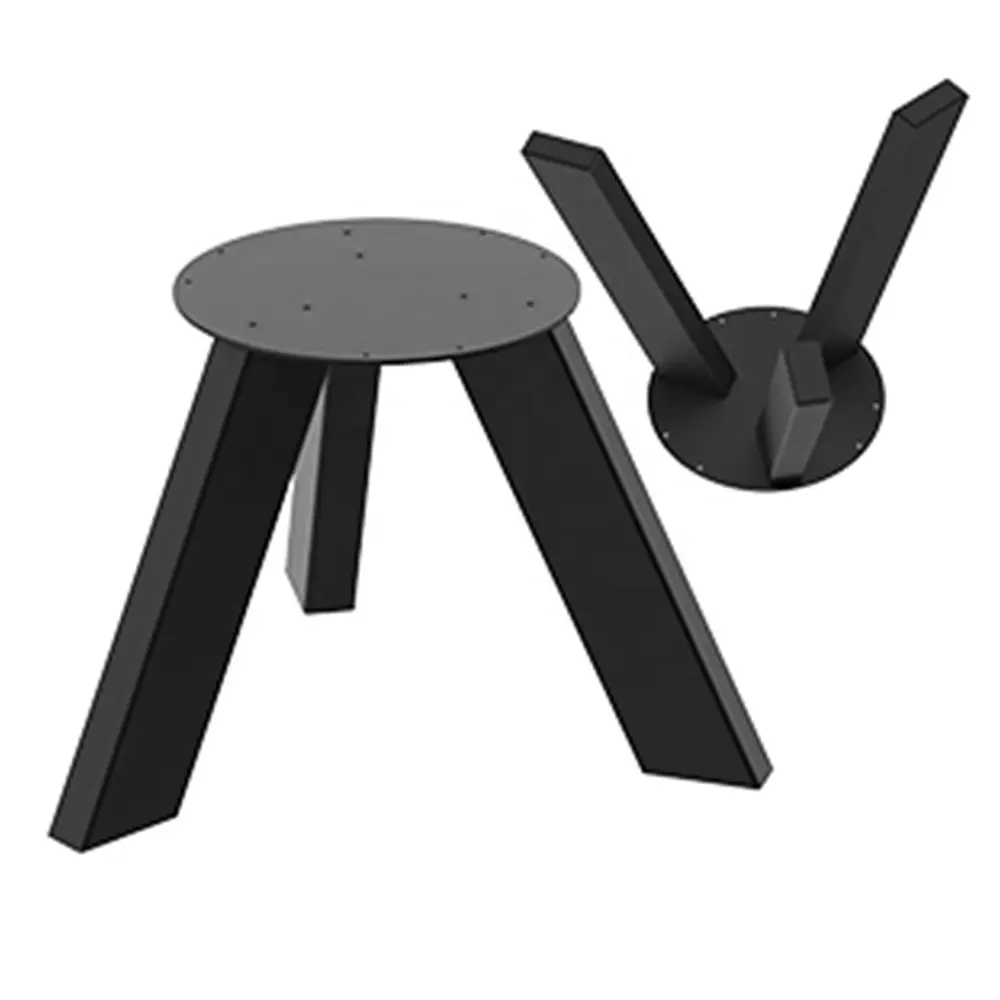 Rundplatte Tischsockel Bein Metall Couchtisch Beine Industrie-Stil Viereckige Rohrbasis für Couchtisch