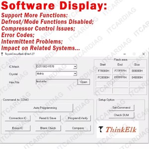 ThinkElk ToyoAC <strong>Mcu</strong> Flash <strong>Programmer</strong> for Toyota Lexus Denso 251802-1570 HVAC Actuator Amplifier Air Conditioning Control Module