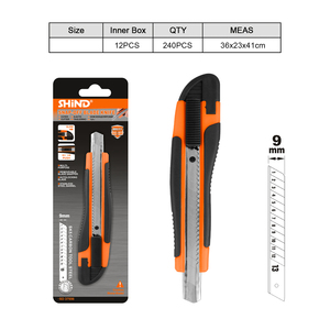 SHIND 37556 maket bıçağı çok amaçlı kesici 9mm * 13 Snap-Off bıçak bıçak ev ve çalışma kesme çıkarılabilir bıçak Snapper - Product Image 6