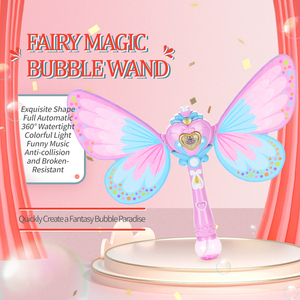 Handheld Butterfly Blower Bubble Machine Toy With Light and Music Princess Magic Bubble Wand for Kids - Product Image 2