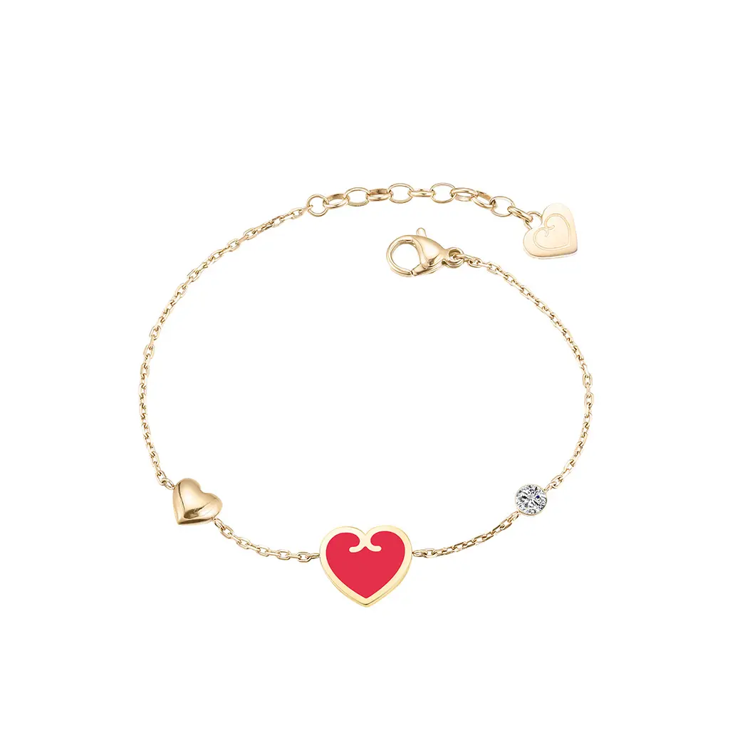 Moda Jóias Banhado A Ouro Pulseira Para Meninas Impermeável Tarnish Livre Casal Coração Amor Amizade Pulseira