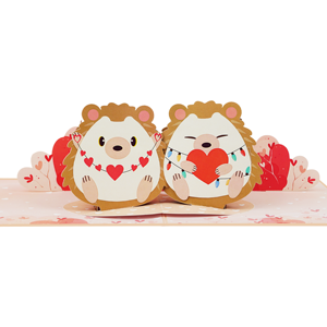 Hot Bán Tùy Chỉnh 3D Pop Thiệp Chúc Mừng Thẻ Thủ Công Mỹ Nghệ Hedgehog Thiết Kế Cho Valentine Của Ngày Sinh Nhật Mới Đến Tình Yêu Phong Cách Giấy Quà Tặng - Product Image 4