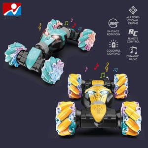 2.4G jest kontrolü torsiyon robot araç oyuncaklar ile ışık ve müzik büküm rc dublör araba oyuncak - Product Image 3