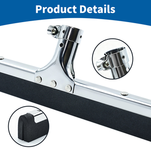 Chất Lượng Tốt Công Cụ Làm Sạch Giá Thấp Ma Thuật Nước <span class=keywords><strong>Squeegee</strong></span> Sàn Thép Không Gỉ <span class=keywords><strong>Squeegee</strong></span> Với Đôi EVA Bọt Lưỡi <span class=keywords><strong>Squeegee</strong></span> - Product Image 2