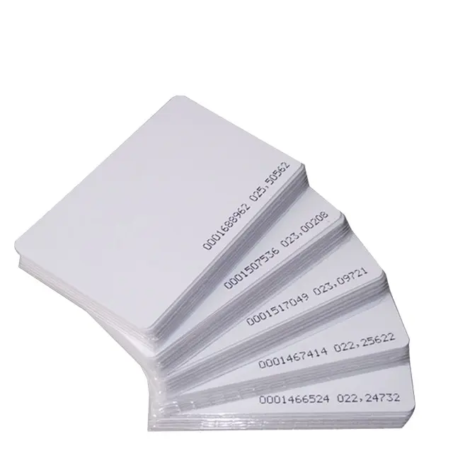 contactless smart card plastic pvc white rfid card
