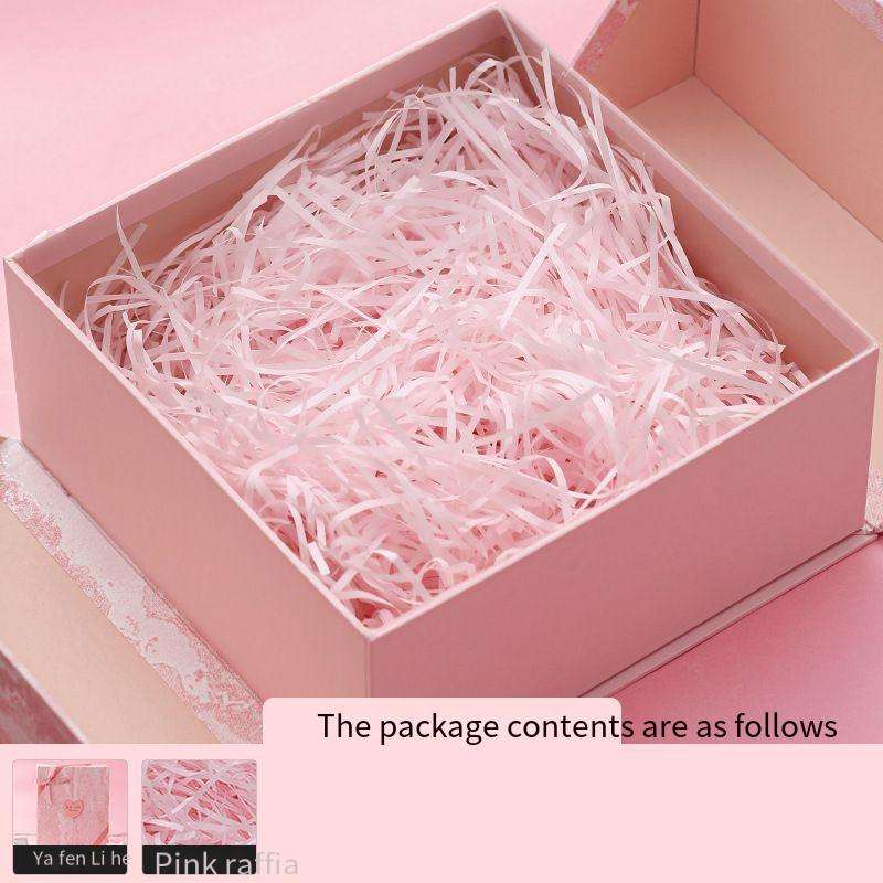 Coffret cadeau rose+Lafite+carte de voeux