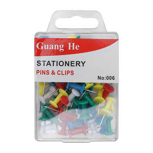 Jp chất lượng đầy màu sắc thumbtack nhựa đầu đẩy chân bản đồ văn phòng tường móng tay đóng hộp pushpins - Product Image 6