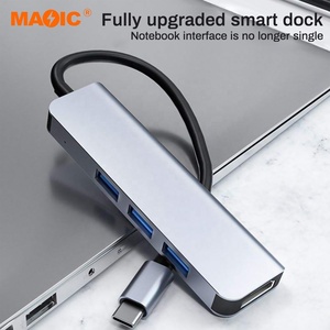 Adaptador multipuerto USB C HUB Dockteck Expand USB C 4 en 1 con 4K HDMI para concentrador USB gestionado