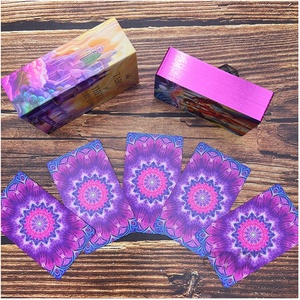Mat siyah kenarları ile Set için özel Logo Divination Tarot güverte rehber ve kartları dayanıklı kağıttan yapılmış - Product Image 5