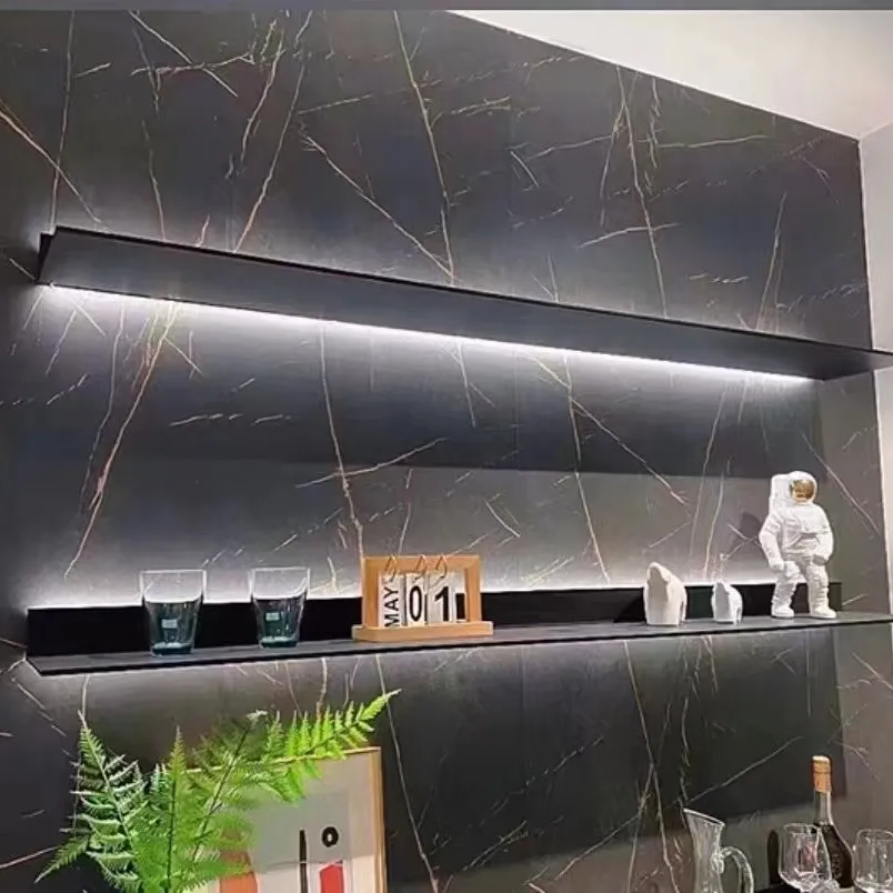 L-Shaped Led aluminum display rack wall shelves book shelf for wall book shelf for living room