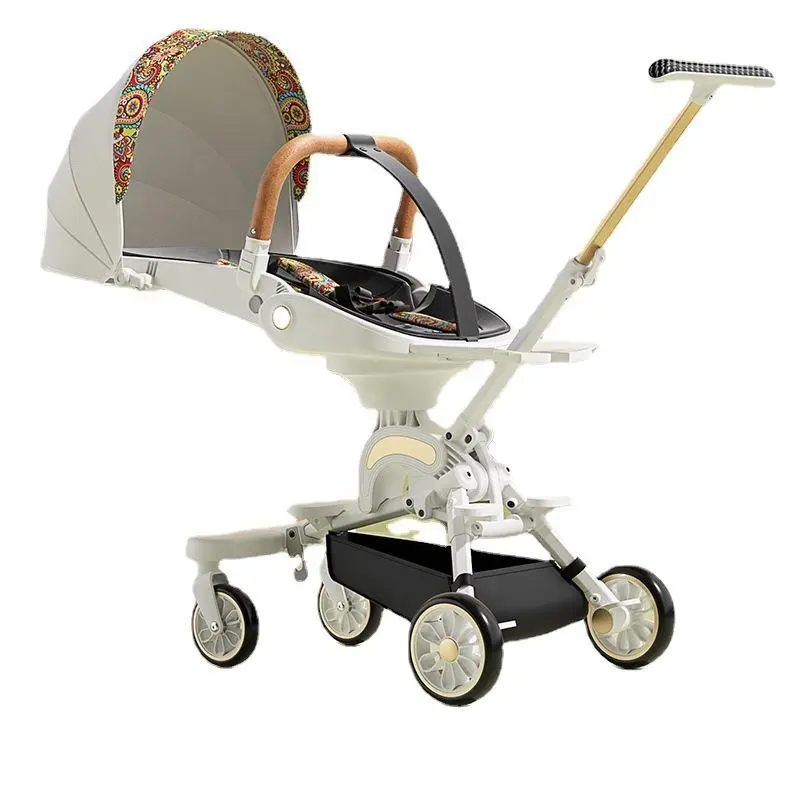 Carriolas cochecitos de bebe 0~3 jahre reise luxus Aluminiumrahmen leicht gewicht schieben faltbarer Babystroller 3 In 1 für Flugzeug