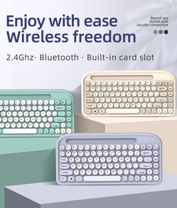 Nuevo diseño Cradle 4 Dispositivos Wireless Mini Mobile Slot Keyboard para iPad Tablet para Windows Android Mac