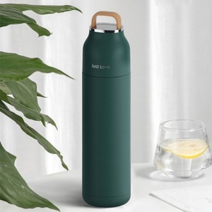Yeni tasarım 350 ml taşınabilir çift duvar seyahat termos tutmak için sıcak 12 oz yalıtımlı tüm renkli su şişesi kamp için