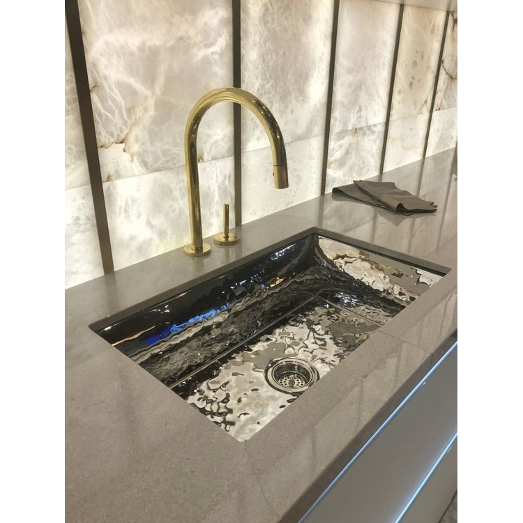 Lavello sottopiano per isola cucina in acciaio inox