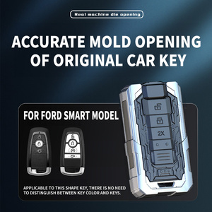 Zinc Alloy Silver Car Keychain Cover Smart <strong>Key</strong> Case for <strong>Ford</strong> Perfect Accessory for Your Vehicle - Product Image 6