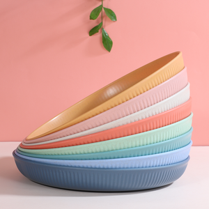 Moderne Bpa-Vrije Plastic Kleurrijke Tarwevezel Dinerborden Wegwerpborden Voor Feesten - Product Image 4