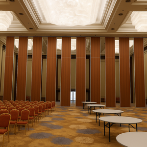 Sliding Wall <strong>System</strong> with MDF and Steel Fire-<strong>Rated</strong> Room Divider for Luxury Spaces - Product Image 1