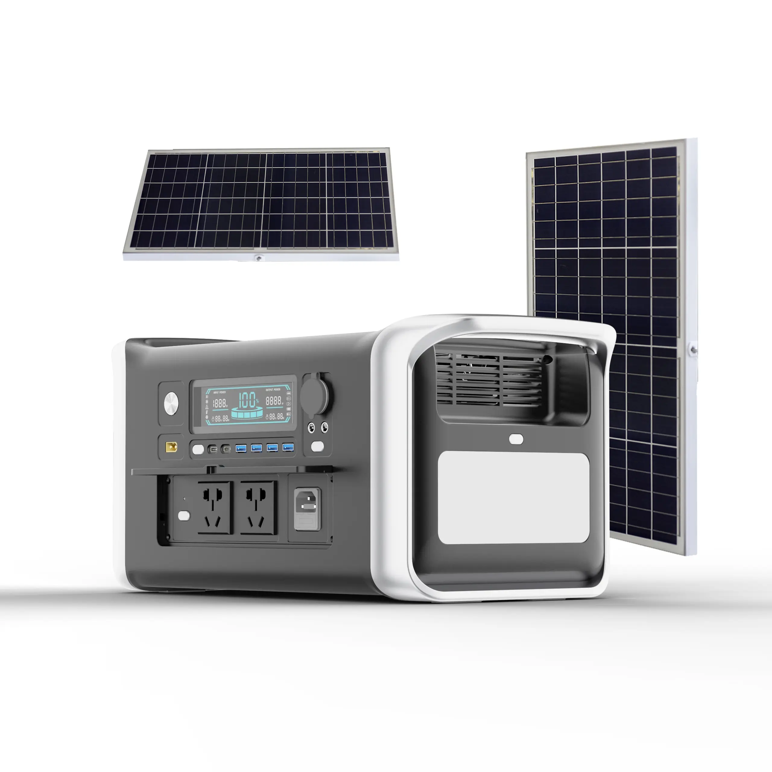Hot Sale Tragbare mobile Strom versorgung Solar kraftwerk Strom versorgungs system 1800W Solar batterie