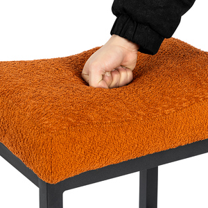 Kim loại hiện đại vuông flannel yên ghế <span class=keywords><strong>24</strong></span> <span class=keywords><strong>inch</strong></span> vải cao ghế nhà bếp thanh đồ nội thất barstool truy cập Chiều cao quán rượu thanh phân - Product Image 3