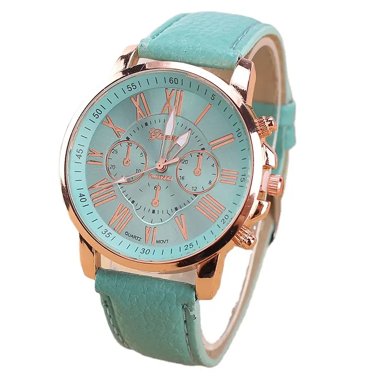 Orologi da donna Fashion Geneva Brand numeri romani orologio da polso al quarzo in ecopelle orologio da donna per ore femminili