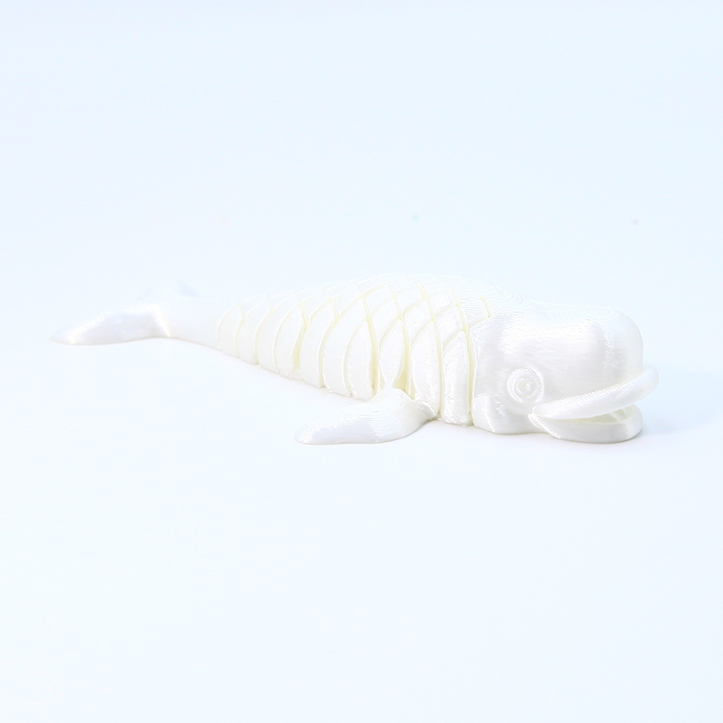 Baleine blanche en soie 12cm