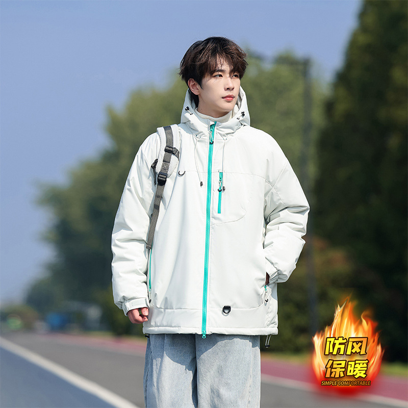 7870 cotton-padded coat - bean green