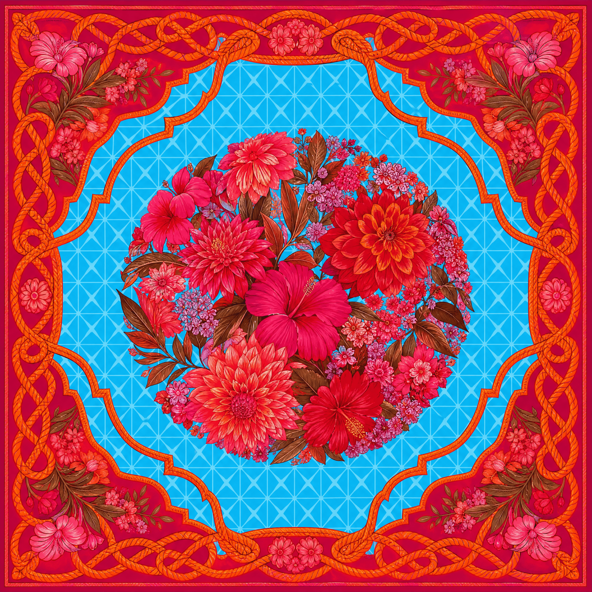 Scarlet Red & Bright Cyan