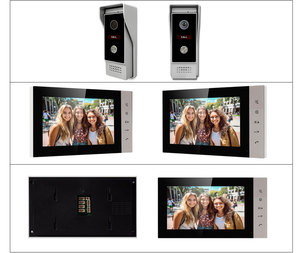 2 monitores sistema de intercomunicación 7 pulgadas AHD cámara de visión nocturna multi Monitor video intercomunicador 1 cámara al aire libre - Product Image 4