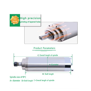 数控LY 3.2kw ER20新型木工机床主轴，带电机和轴承核心部件 - Product Image 3