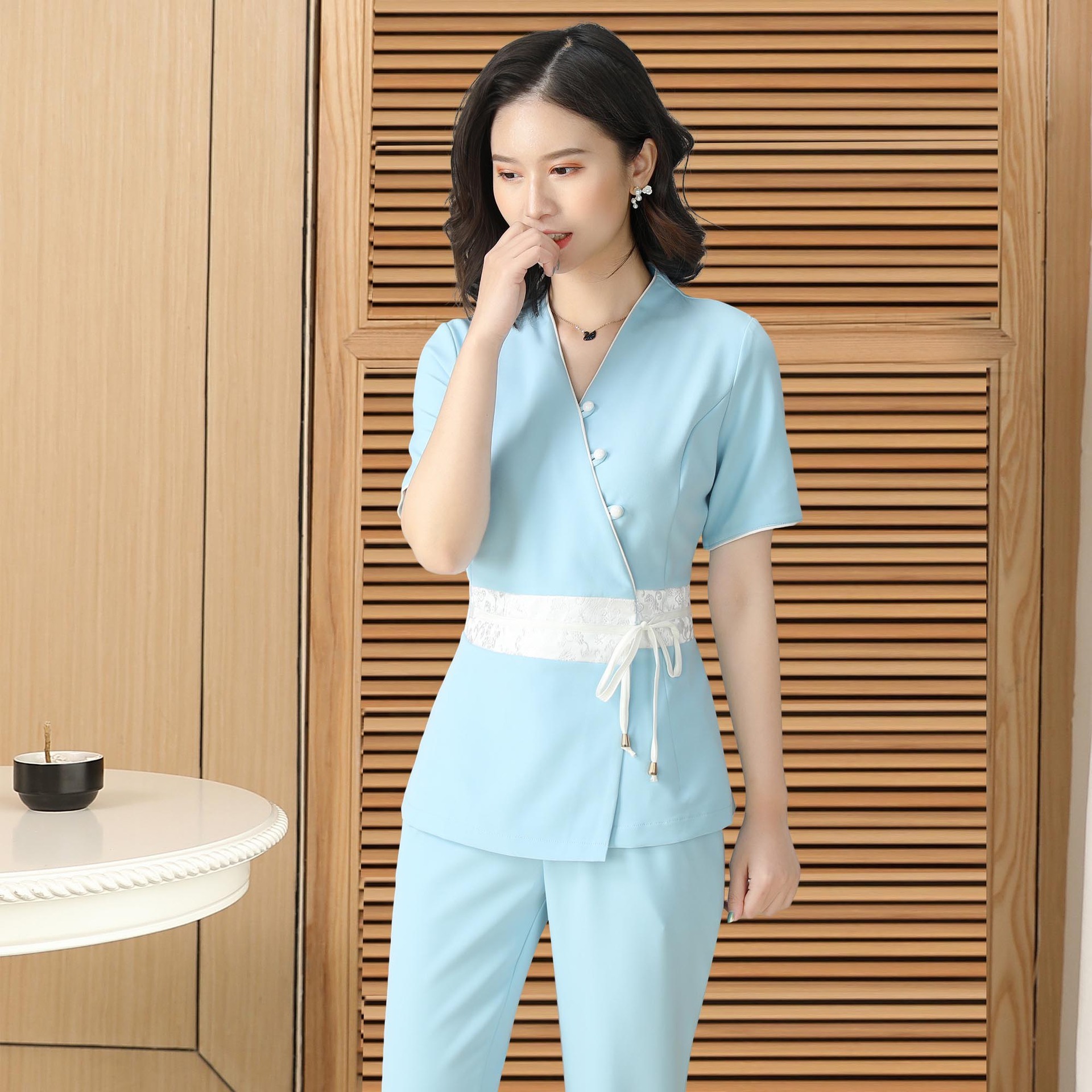 Short sleeve pantsuit A9
