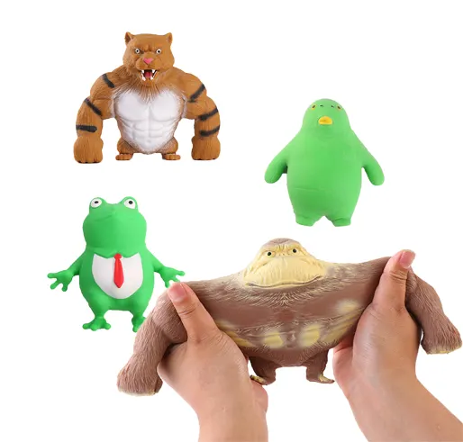 2024 Горячие креативные игрушки для снятия стресса сенсорная Непоседа сжимающая модель обезьяны тигра мягкая эластичная игрушка Горилла