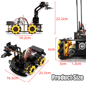 Tscinbuny nuovo Kit di avviamento per Smart Robot auto con braccio meccanico Wireless artiglio Kit di programmazione robotica per Arduino