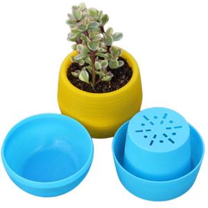 Mini Flower <strong>Pot</strong> &amp; Planters <strong>Colourful</strong> Round Plastic Minimalist Resin Plastic <strong>Pots</strong> for Plants Macetas Plasticas 6 Colors 100pcs - Product Image 2