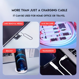 5合1快速充电套件USB C至Type-C Micro OTG快速充电电缆套件，适用于iPhone 11 12 13 14 15 16 Pro Max三星小米 - Product Image 2