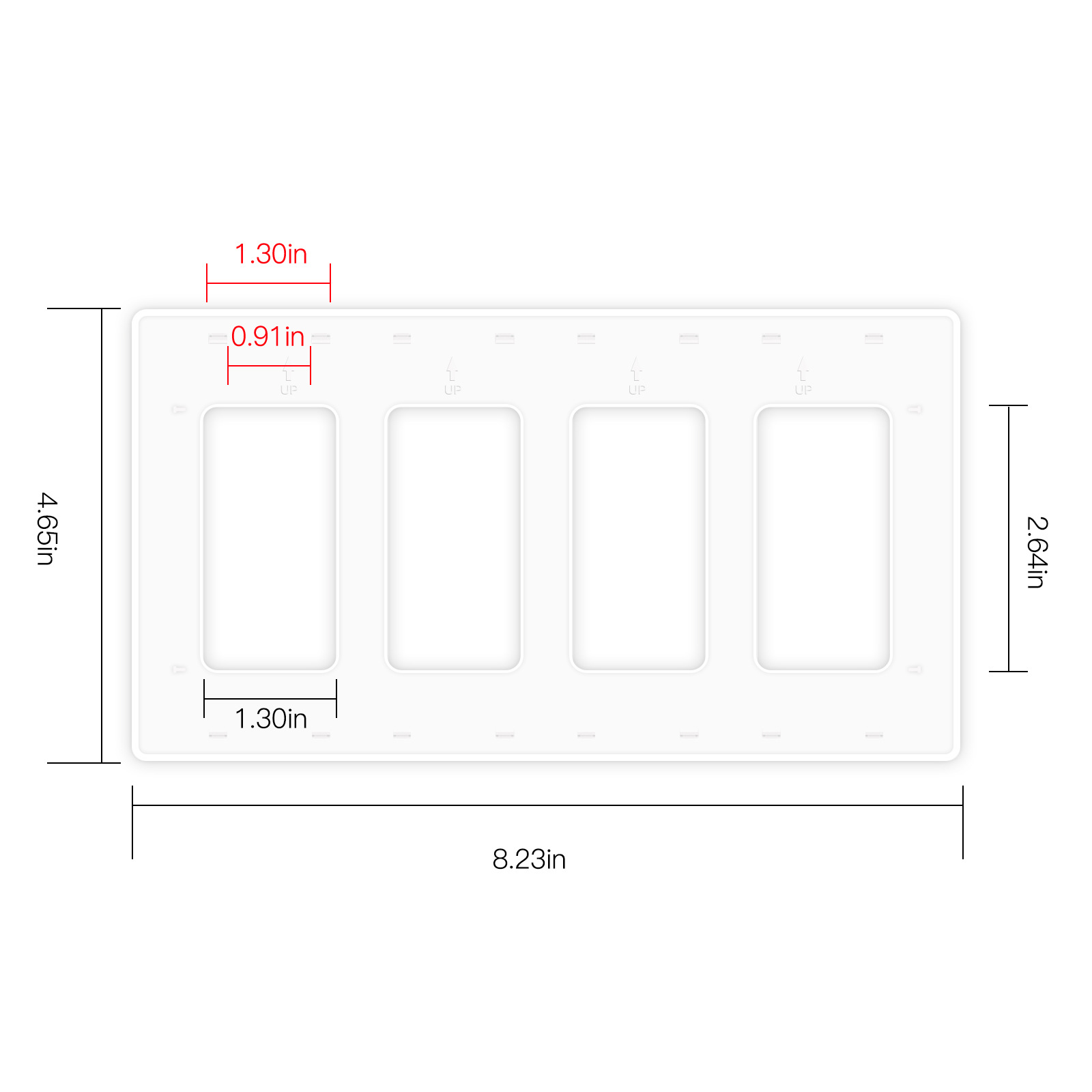 4-way white panel