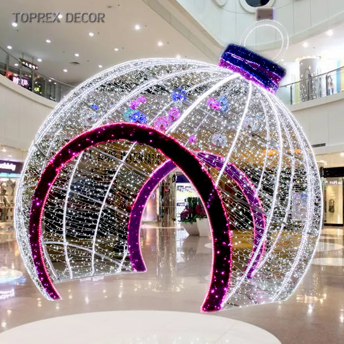 Nuova luce up di natale idee di prodotto decorativo 3d led scultura sfera