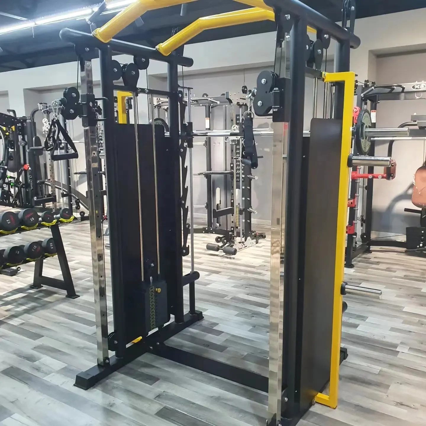 Penjualan Terbaik mesin kebugaran Gym rumah stasiun multi-fungsi kualitas tinggi untuk latihan kekuatan DY-6003 Pelatih Smith