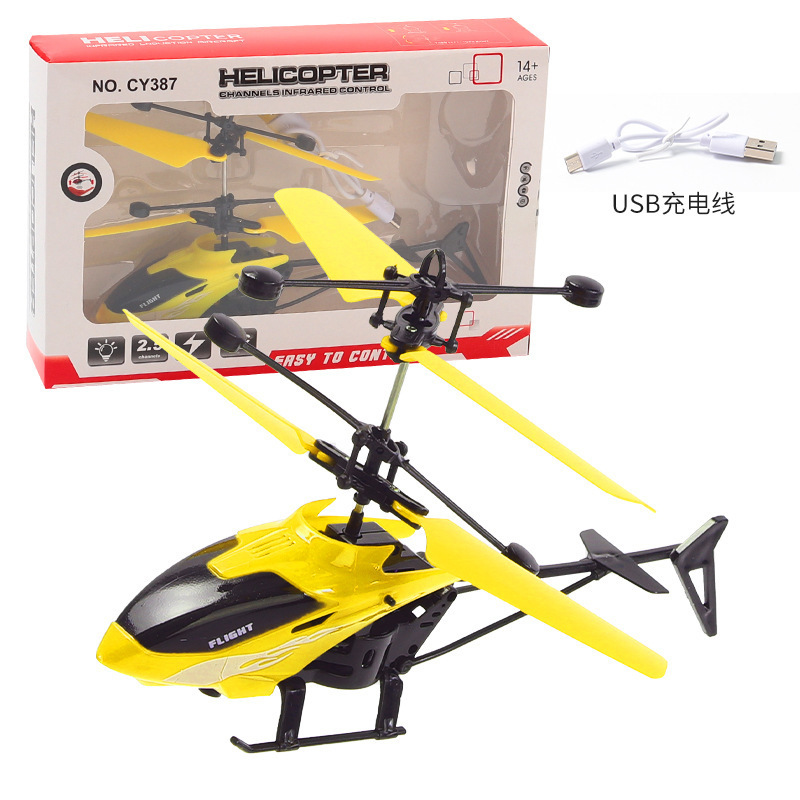 Giocattolo volante per elicottero giallo