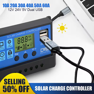 PWM solare Char Controller 10A-60A MPPT Display a LED 12V/24V sistema Volta per sistema solare Max PV Volta 12V - Product Image 3
