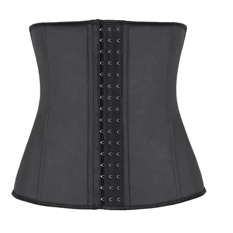2021 Latest design 3 hooks 9 steel bone waist corsets trainer latex waist Cincher